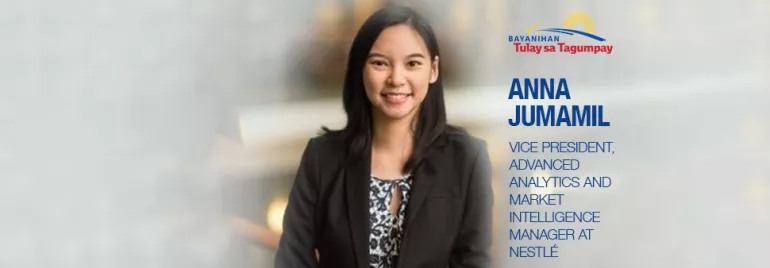 Woman smiling, with title and Nestlé position.