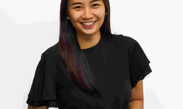 long hair girl smiling