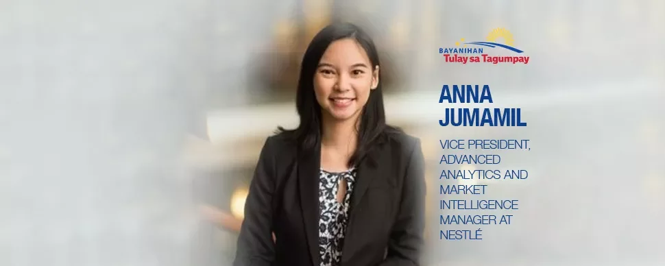 Woman smiling, with title and Nestlé position.